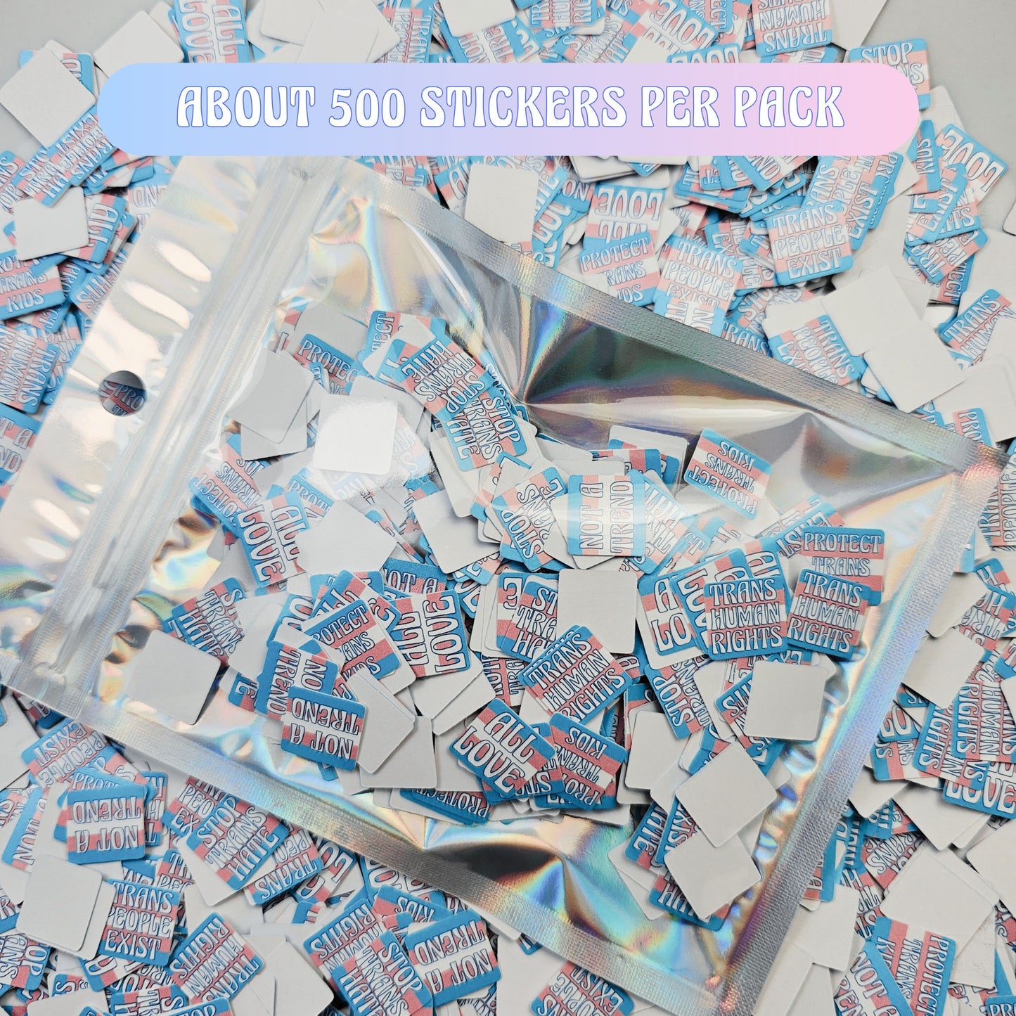 Trans Rights Sticker Sprinkles | Anti-Trump Mini Protest Stickers | Pro-LGBTQ+ Pride | Protect Trans Kids Stickers | Tiny Political Stickers