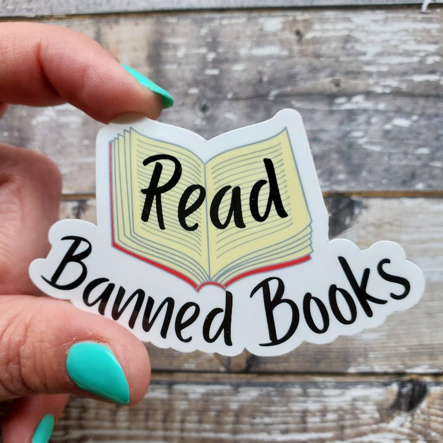 Read Banned Books Sticker, Read More Books Sticker, Reading Sticker