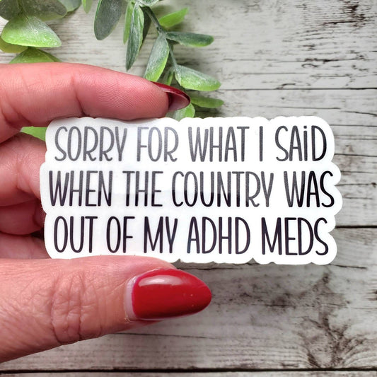 ADHD Sticker Pack - Funny & Relatable ADHD Problems for Laptops, Journals, ADHD Meds - Perfect Gift