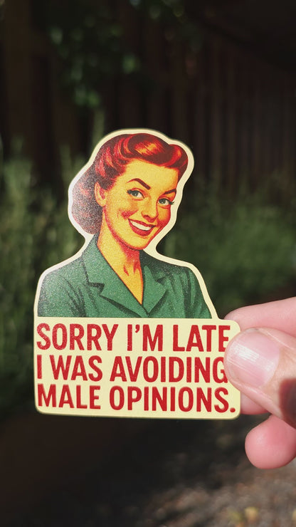 Funny Feminist Sticker | Sarcastic Vinyl Sticker for Laptop | Retro Anti Patriarchy Decal | Bold Women’s Quote Gift